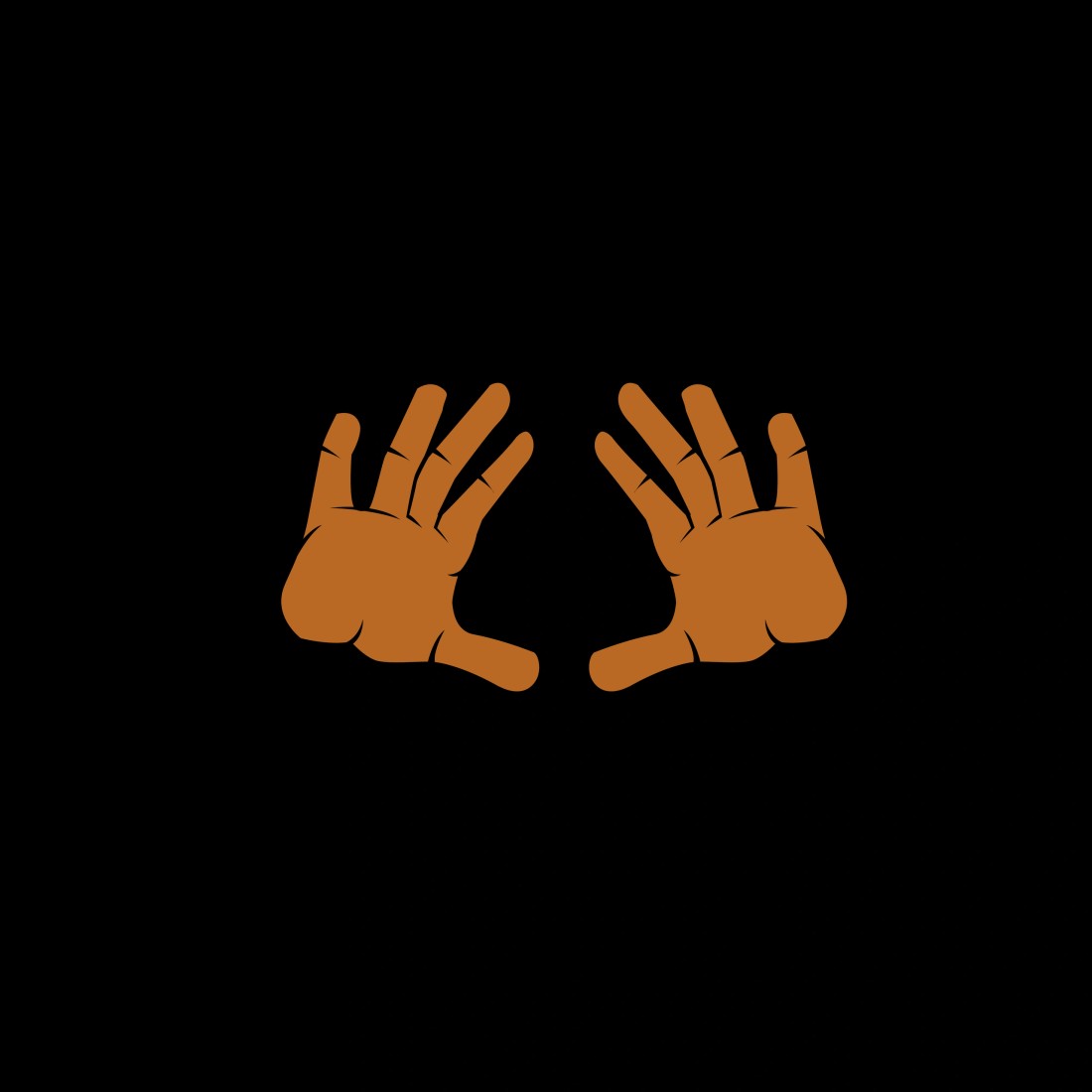 24 x 24 Long Snapping Target Flag - Two Hands (Punt) White Background (#20)