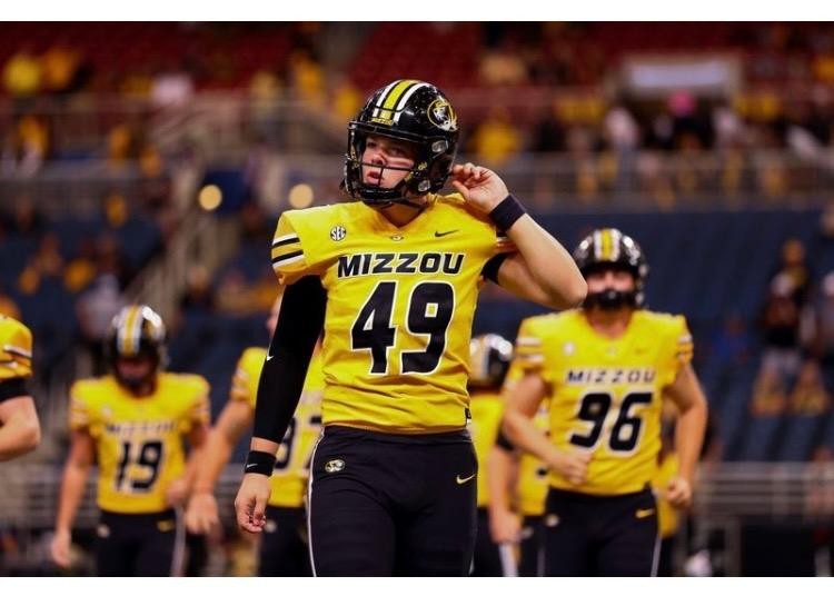 Brett Le Blanc on the field for Missouri